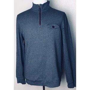 Thomas‎ Parker Mens Gray Pullover Long Sleeve 1/4 Zip Size Large